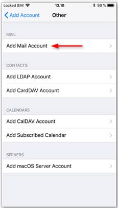 Email setup &#8211; iPhone / iPad